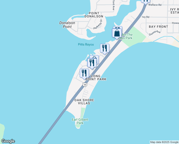 map of restaurants, bars, coffee shops, grocery stores, and more near 12 Alma Avenue in Panama City