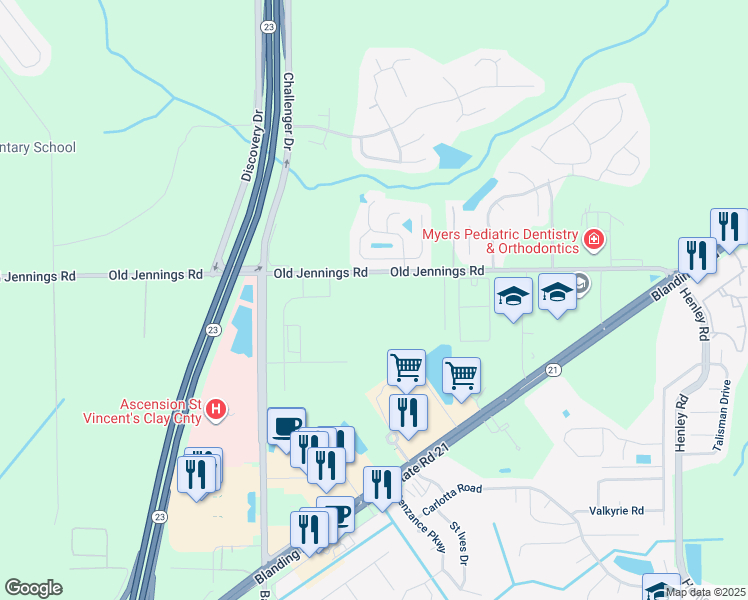 map of restaurants, bars, coffee shops, grocery stores, and more near 1199 Summer Springs Drive in Middleburg