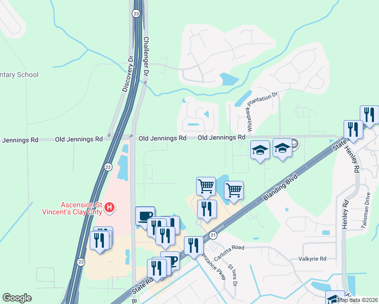 map of restaurants, bars, coffee shops, grocery stores, and more near 1199 Summer Springs Drive in Middleburg