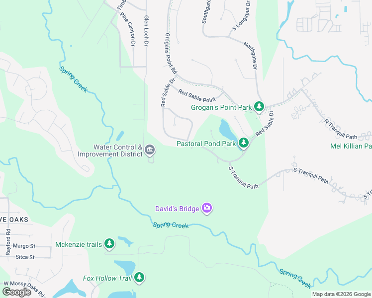 map of restaurants, bars, coffee shops, grocery stores, and more near 62 Red Sable Drive in Spring