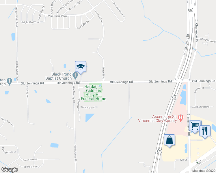 map of restaurants, bars, coffee shops, grocery stores, and more near 3573 Old Jennings Road in Middleburg