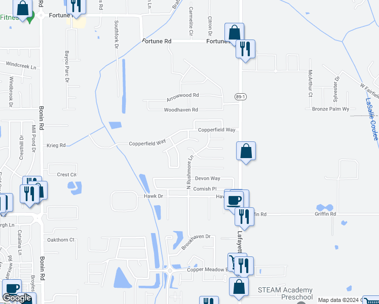 map of restaurants, bars, coffee shops, grocery stores, and more near 106 Cricklade Court in Youngsville