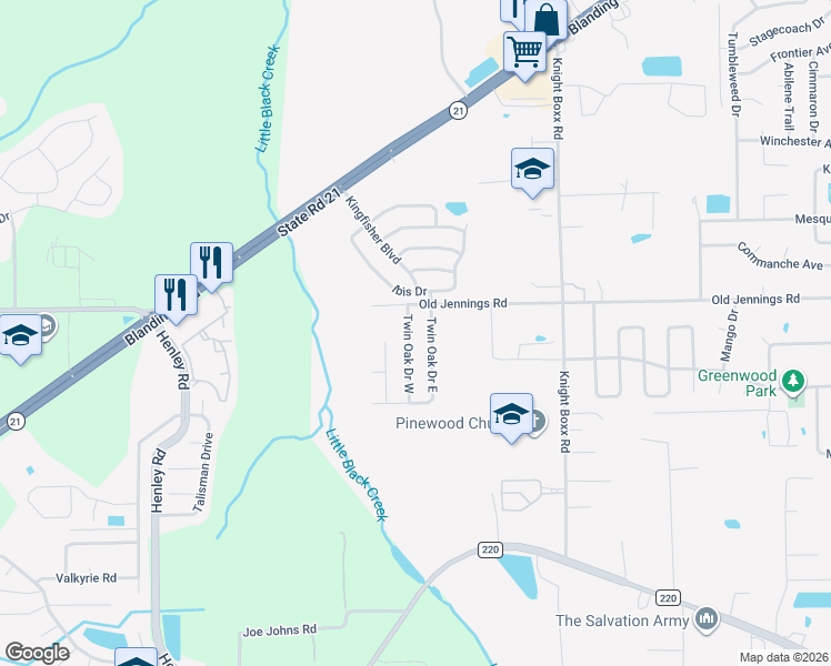 map of restaurants, bars, coffee shops, grocery stores, and more near 1593 Twin Oak Drive East in Middleburg
