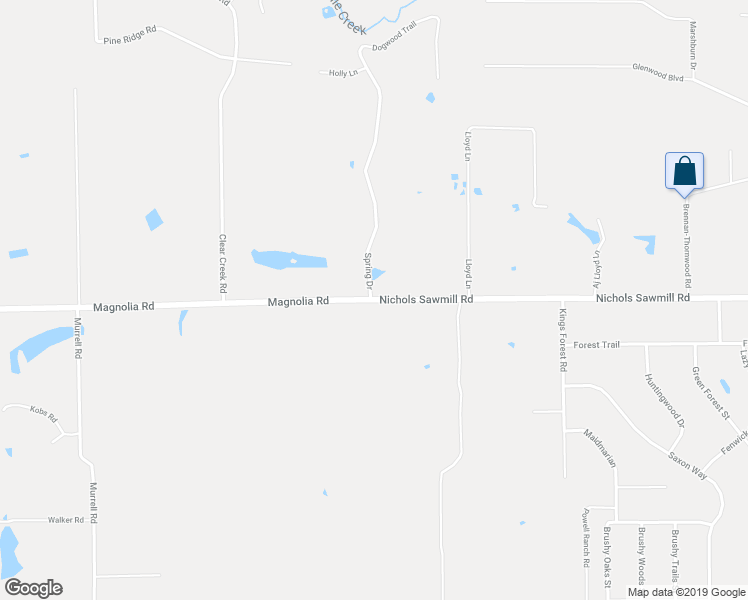 map of restaurants, bars, coffee shops, grocery stores, and more near 23193 Nichols Sawmill Road in Hockley