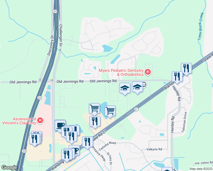 map of restaurants, bars, coffee shops, grocery stores, and more near 3235-3259 Old Jennings Road in Middleburg