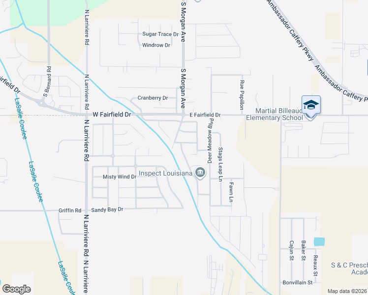 map of restaurants, bars, coffee shops, grocery stores, and more near 103 Still Waters Rd in Broussard