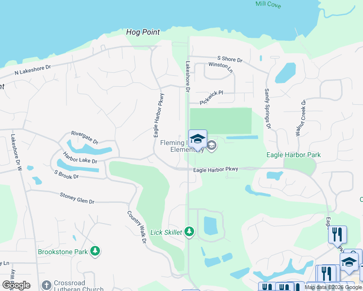 map of restaurants, bars, coffee shops, grocery stores, and more near 1531 Linkside Drive in Orange Park