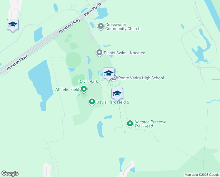 map of restaurants, bars, coffee shops, grocery stores, and more near 460 Davis Park Road in Ponte Vedra Beach