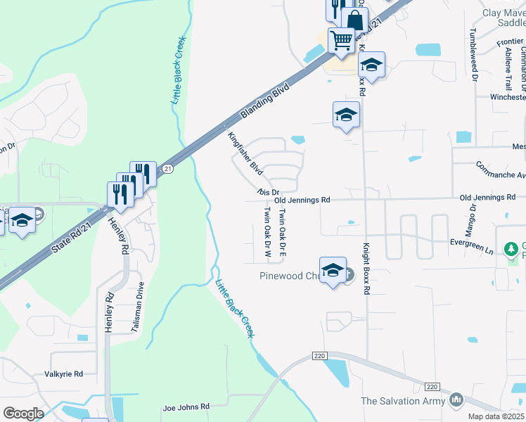 map of restaurants, bars, coffee shops, grocery stores, and more near 2 Old Jennings Road in Middleburg