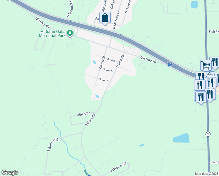 map of restaurants, bars, coffee shops, grocery stores, and more near 9122 Tulane Rd in Orange