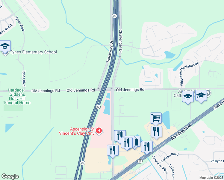 map of restaurants, bars, coffee shops, grocery stores, and more near Branan Field Road in Middleburg