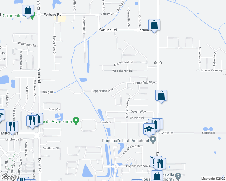 map of restaurants, bars, coffee shops, grocery stores, and more near 403 Copperfield Way in Youngsville
