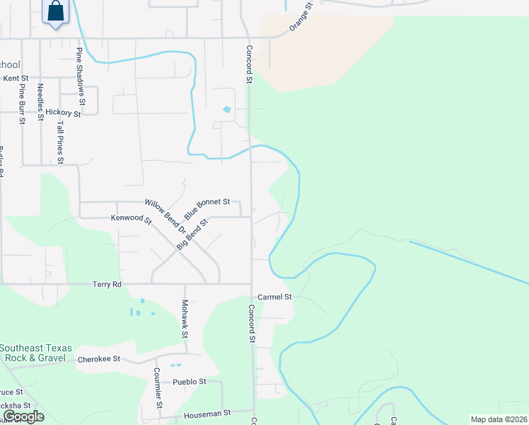 map of restaurants, bars, coffee shops, grocery stores, and more near 1720 David Street in Vidor