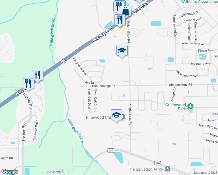 map of restaurants, bars, coffee shops, grocery stores, and more near 415 Old Jennings Road in Middleburg