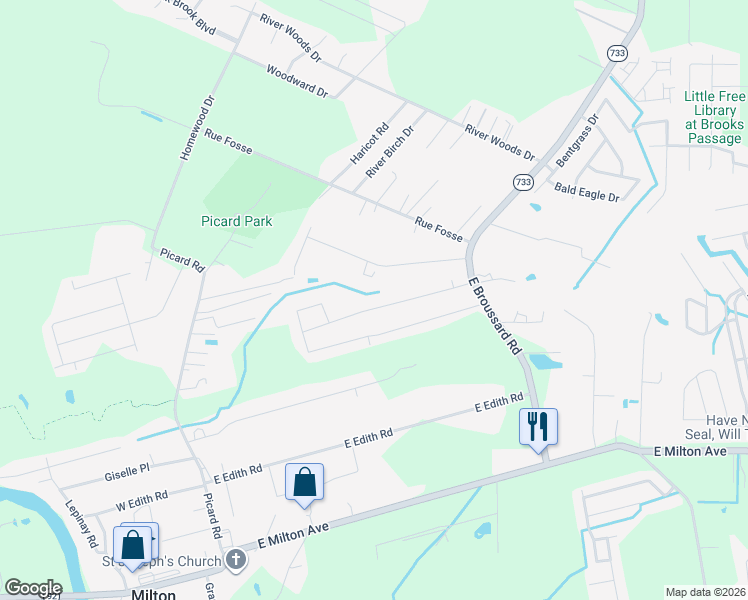 map of restaurants, bars, coffee shops, grocery stores, and more near 209 Lodias Road in Lafayette