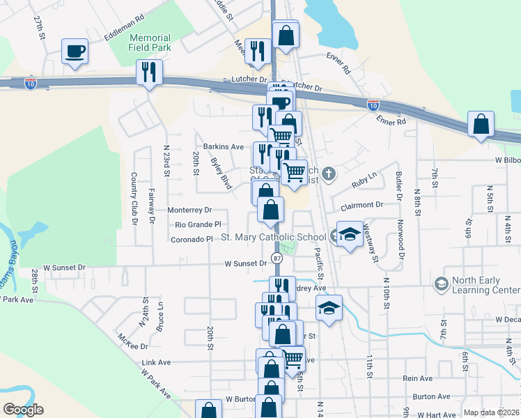 map of restaurants, bars, coffee shops, grocery stores, and more near 10 Putnam Avenue in Orange