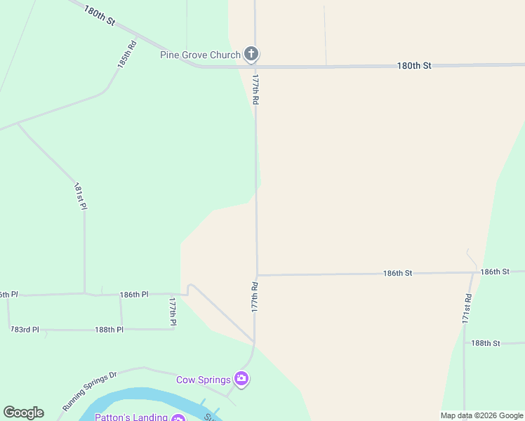 map of restaurants, bars, coffee shops, grocery stores, and more near 18404 177th Road in Live Oak