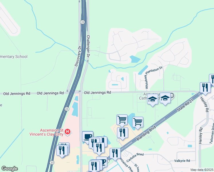 map of restaurants, bars, coffee shops, grocery stores, and more near 1219 Summer Springs Drive in Middleburg