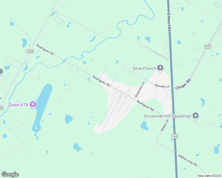 map of restaurants, bars, coffee shops, grocery stores, and more near 9901 Rodriguez Road in Austin