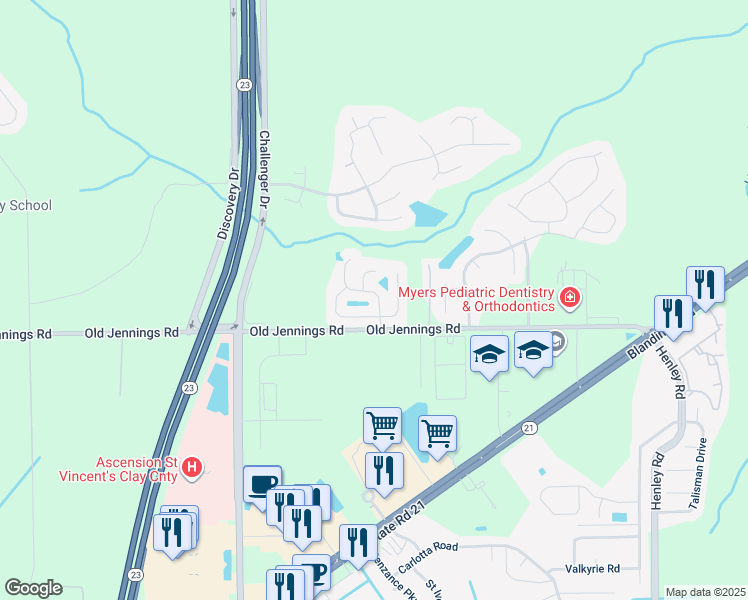 map of restaurants, bars, coffee shops, grocery stores, and more near 1371 Summerbrook Drive in Middleburg