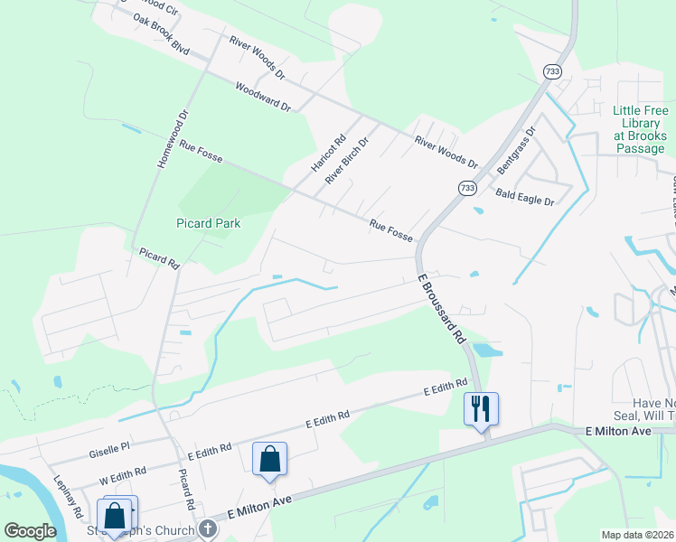 map of restaurants, bars, coffee shops, grocery stores, and more near 209 Lodias Road in Lafayette