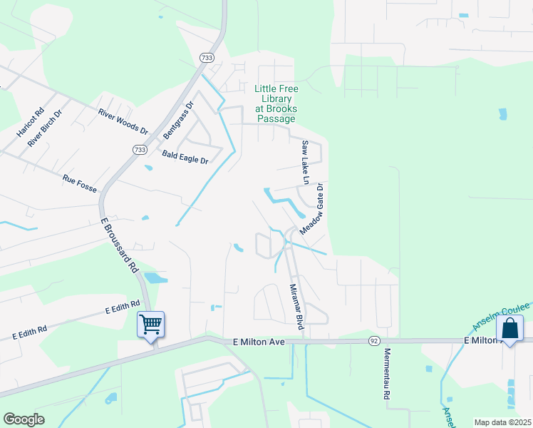 map of restaurants, bars, coffee shops, grocery stores, and more near 216 Crenshaw Drive in Lafayette