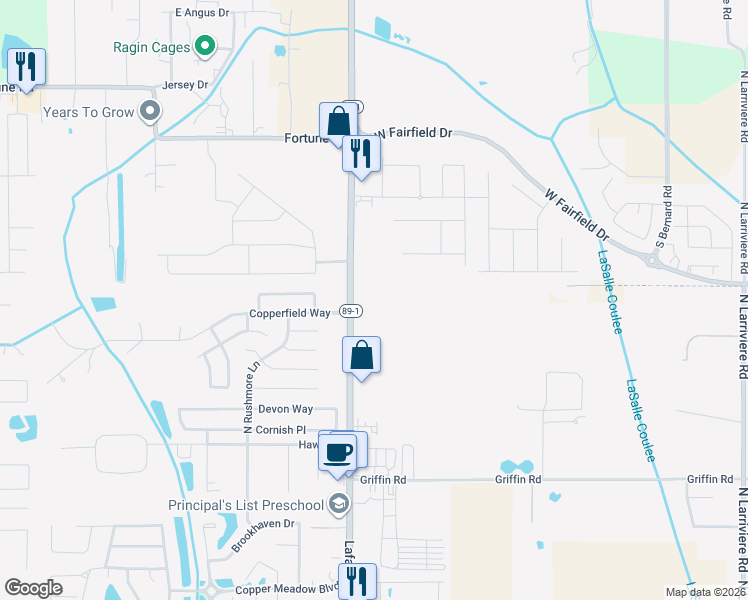 map of restaurants, bars, coffee shops, grocery stores, and more near 2599 Youngsville Highway in Youngsville