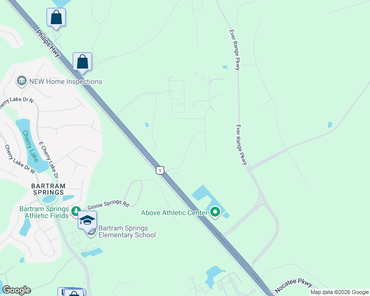 map of restaurants, bars, coffee shops, grocery stores, and more near 14582 Needham Drive in Jacksonville