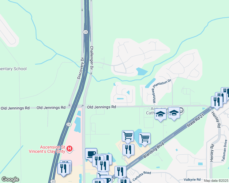 map of restaurants, bars, coffee shops, grocery stores, and more near 1318 Summerbrook Drive in Middleburg
