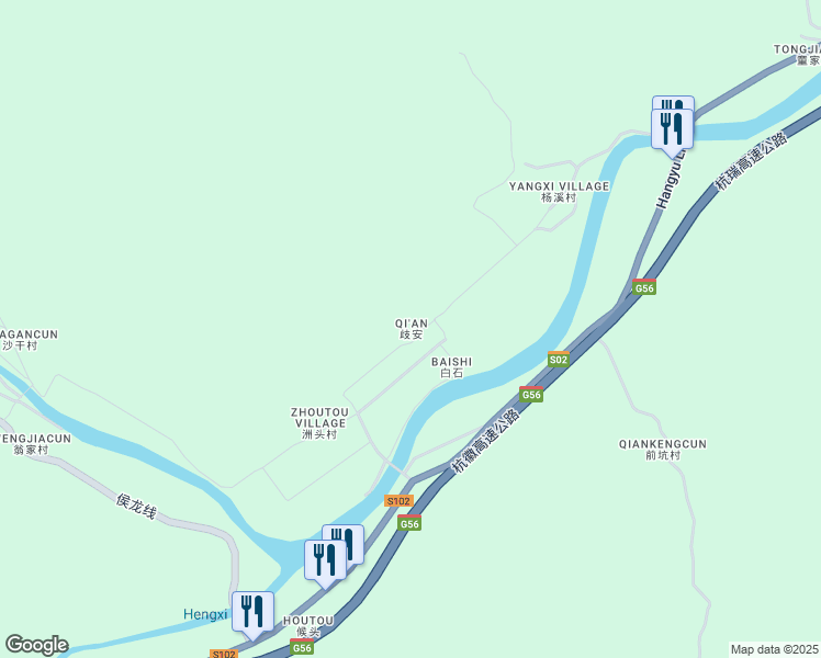 map of restaurants, bars, coffee shops, grocery stores, and more near in Hangzhou