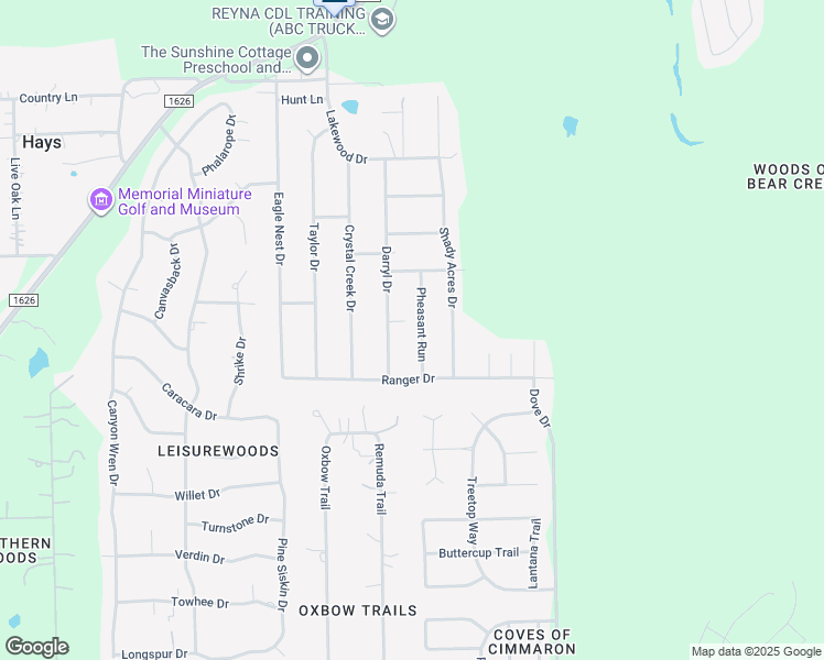 map of restaurants, bars, coffee shops, grocery stores, and more near 308 Shadow Lane in Buda