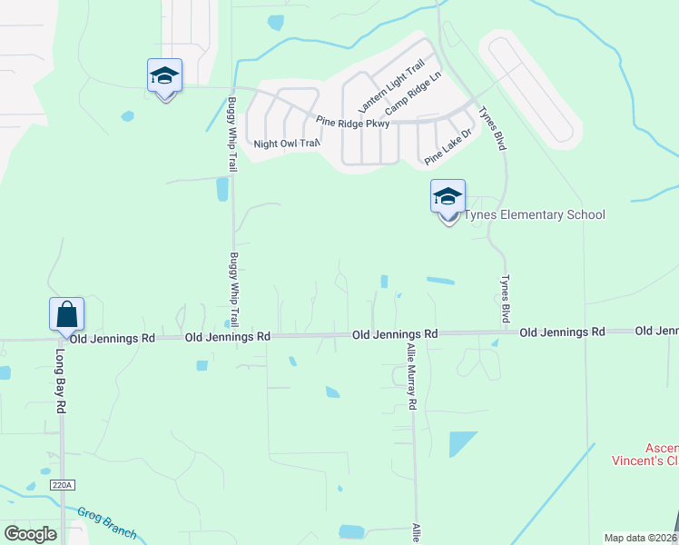 map of restaurants, bars, coffee shops, grocery stores, and more near 1544 Moonflower Street in Middleburg