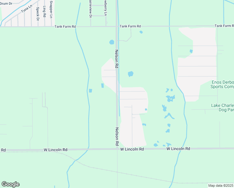 map of restaurants, bars, coffee shops, grocery stores, and more near 7917 Nelson Road in Lake Charles
