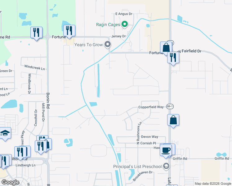 map of restaurants, bars, coffee shops, grocery stores, and more near 228 Woodhaven Road in Youngsville