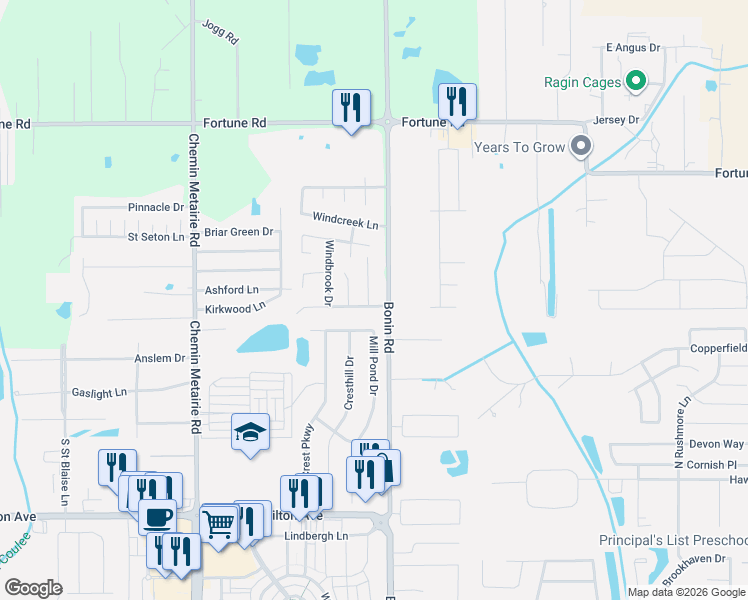map of restaurants, bars, coffee shops, grocery stores, and more near 200-202 Windsong Dr in Youngsville