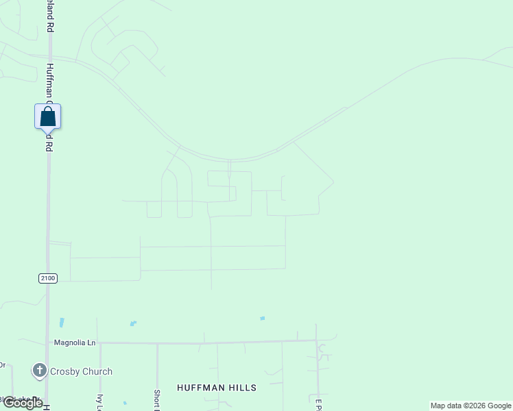 map of restaurants, bars, coffee shops, grocery stores, and more near 40 Magnolia Lane in Huffman