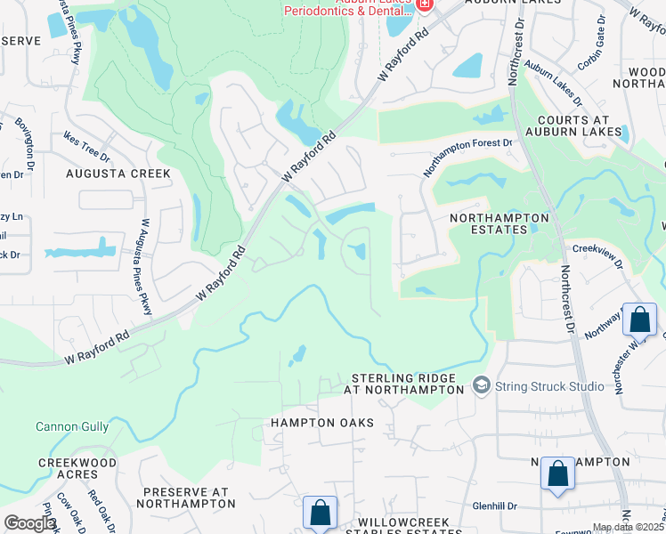 map of restaurants, bars, coffee shops, grocery stores, and more near 6901 West Warwick Lake Lane in Spring