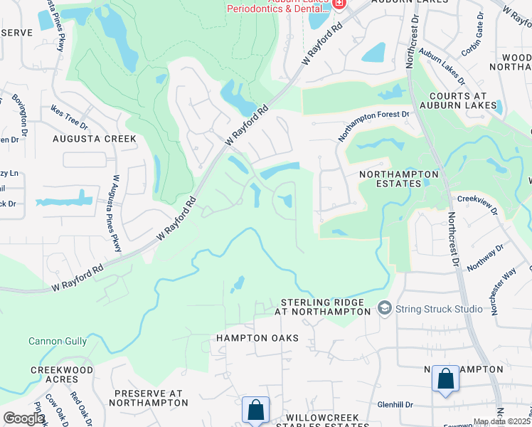 map of restaurants, bars, coffee shops, grocery stores, and more near 6901 West Warwick Lake Lane in Spring