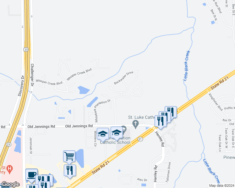 map of restaurants, bars, coffee shops, grocery stores, and more near 1767 Saw Lake Drive in Middleburg