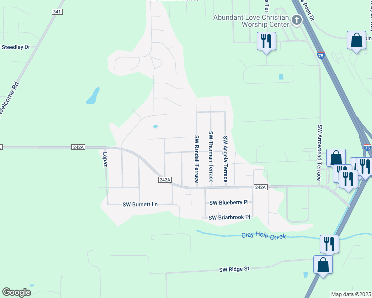 map of restaurants, bars, coffee shops, grocery stores, and more near 303 Shannon Avenue in Lake City