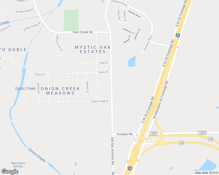 map of restaurants, bars, coffee shops, grocery stores, and more near 12808 Old San Antonio Road in Manchaca