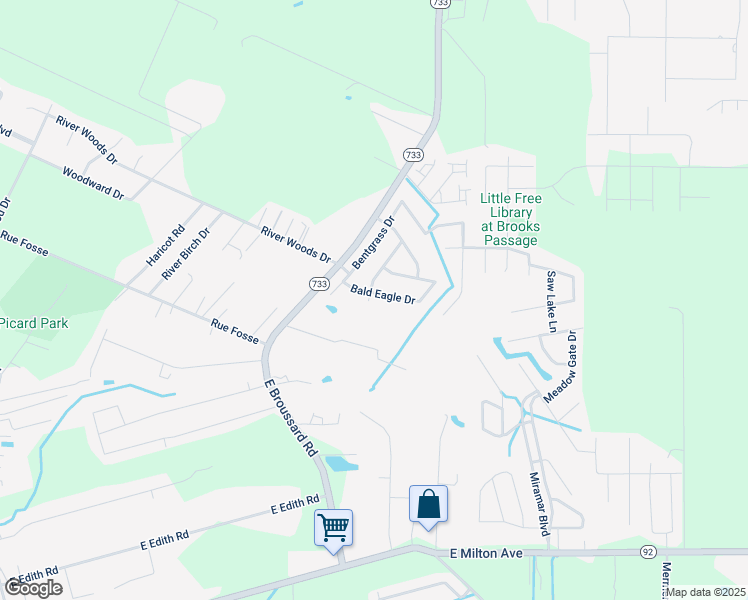 map of restaurants, bars, coffee shops, grocery stores, and more near 200 Bald Eagle Drive in Lafayette