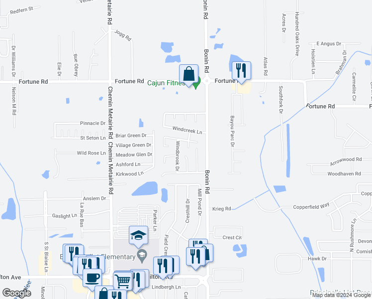 map of restaurants, bars, coffee shops, grocery stores, and more near 102 Crosswinds Drive in Youngsville
