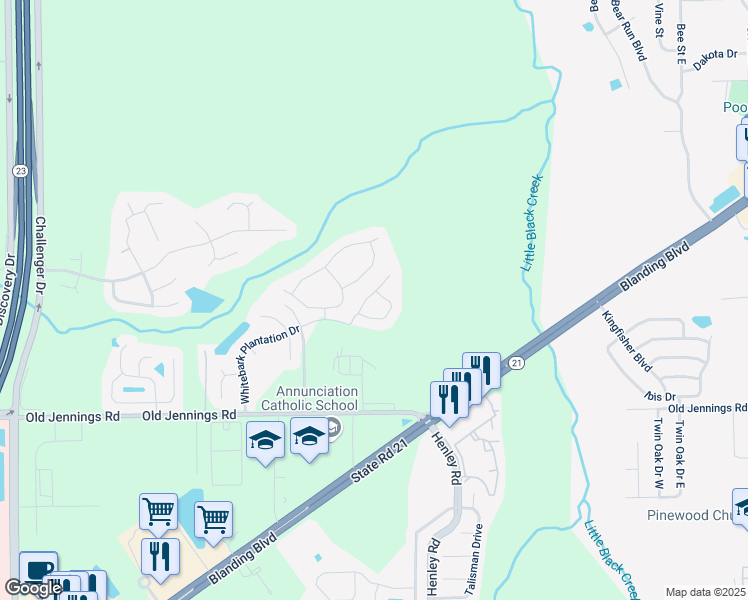 map of restaurants, bars, coffee shops, grocery stores, and more near 1851 Pineta Cove Drive in Middleburg