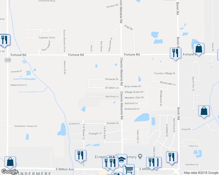 map of restaurants, bars, coffee shops, grocery stores, and more near 102 Saint Ferdinand Place in Youngsville