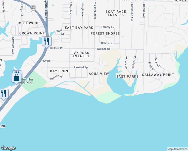 map of restaurants, bars, coffee shops, grocery stores, and more near 1503 South Kimbrel Avenue in Callaway
