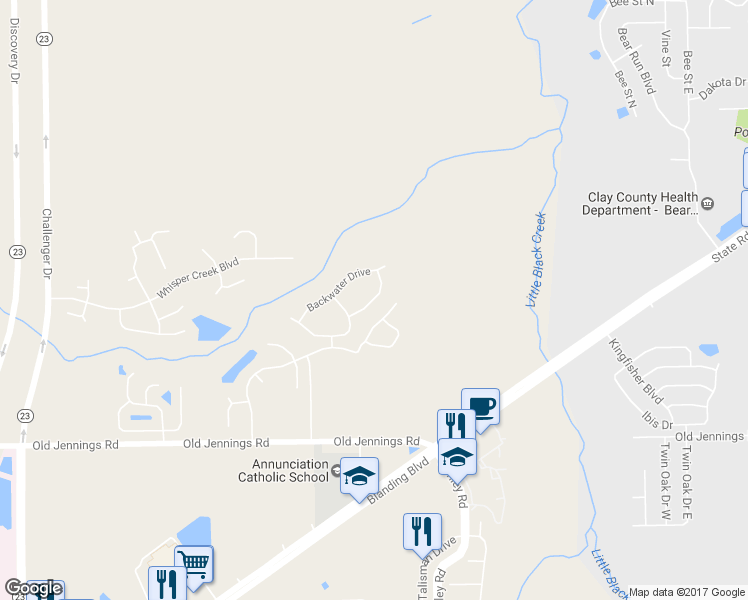 map of restaurants, bars, coffee shops, grocery stores, and more near 1636 Sugarpine Drive in Middleburg