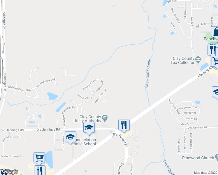 map of restaurants, bars, coffee shops, grocery stores, and more near 1800 Pineta Cove Drive in Middleburg