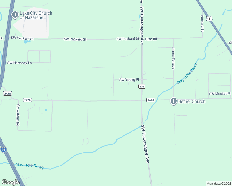 map of restaurants, bars, coffee shops, grocery stores, and more near 165 Southwest Fedora Way in Lake City