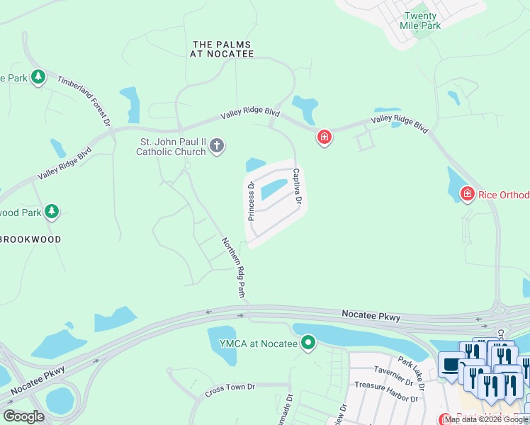 map of restaurants, bars, coffee shops, grocery stores, and more near 135 Scottsdale Drive in Ponte Vedra Beach